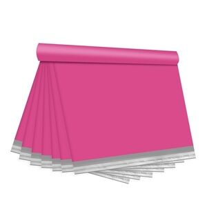 Pack Of 10 pink and Silver Polymailers 12 X 15.5